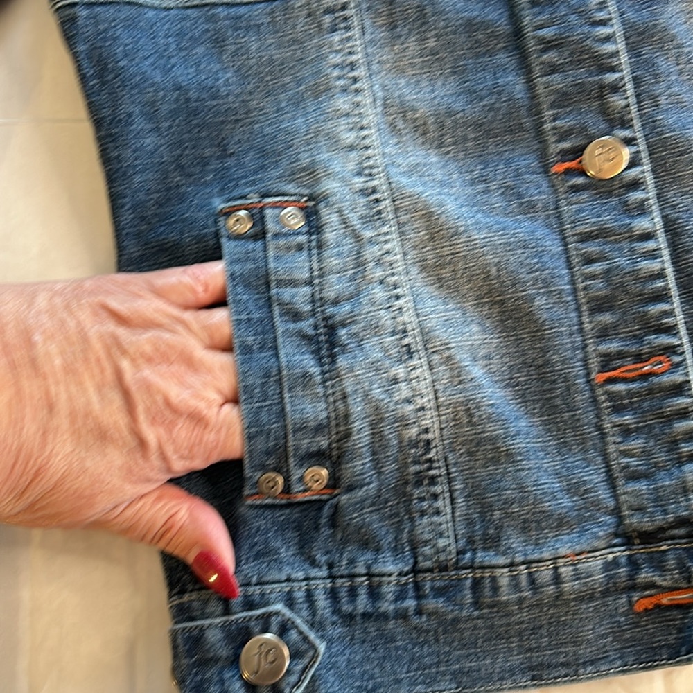 Vtg Formule Collection Button Down Zip Pockets Bl… - image 4